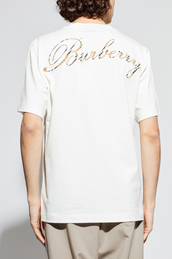 Branco T-shirt com logótipo bordado Burberry - Vitkac Brazil